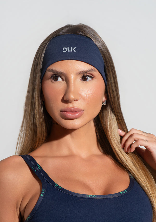 Faixa De Cabelo Esportiva Activity Dlk Azul Marinho
