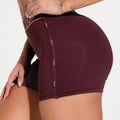 Short Fitness Feminino Com Elásticos No Cós E Na Lateral Activity Dlk Vinho
