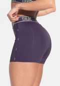 Short Fitness Feminino Com Elásticos No Cós E Na Lateral Activity Dlk Roxo