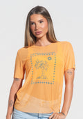 Blusa Feminina Tule Energia Brasileira Dlk Amarelo