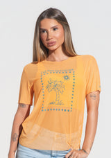 Blusa Feminina Tule Energia Brasileira Dlk Amarelo