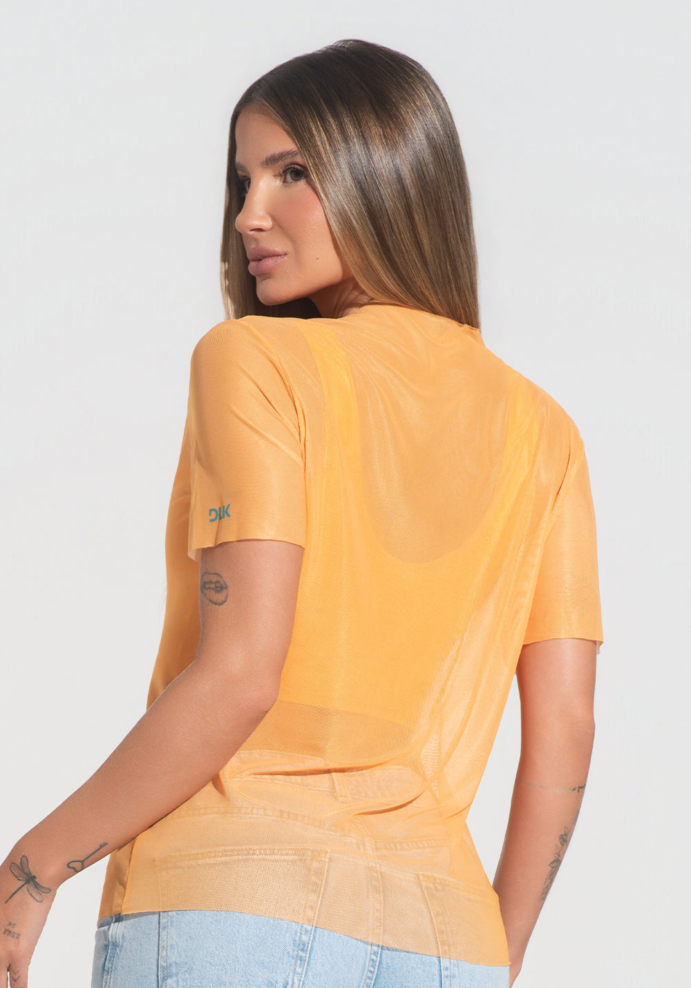 Blusa Feminina Tule Energia Brasileira Dlk Amarelo