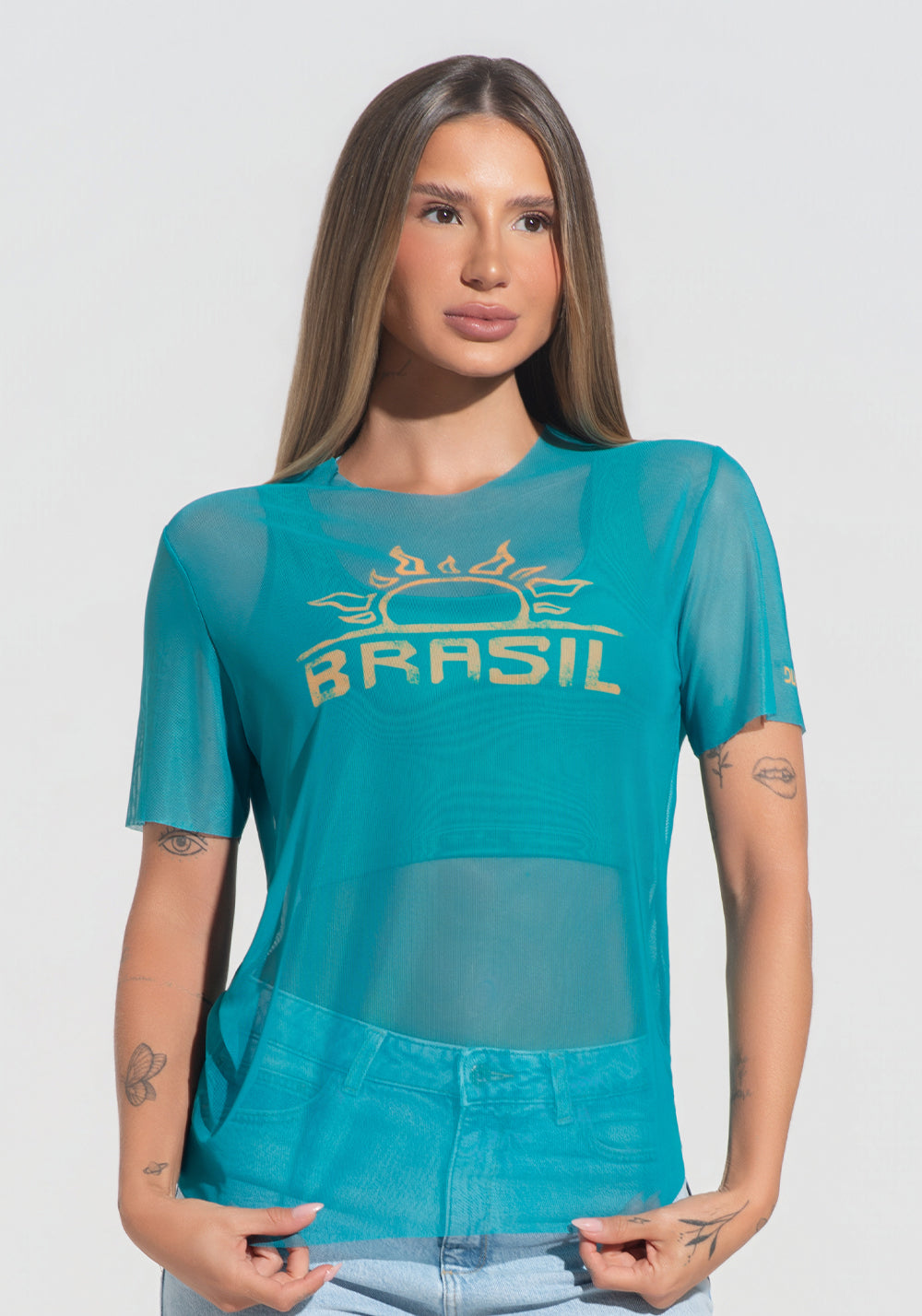 Blusa Feminina Tule Sol Brasileiro Dlk Verde