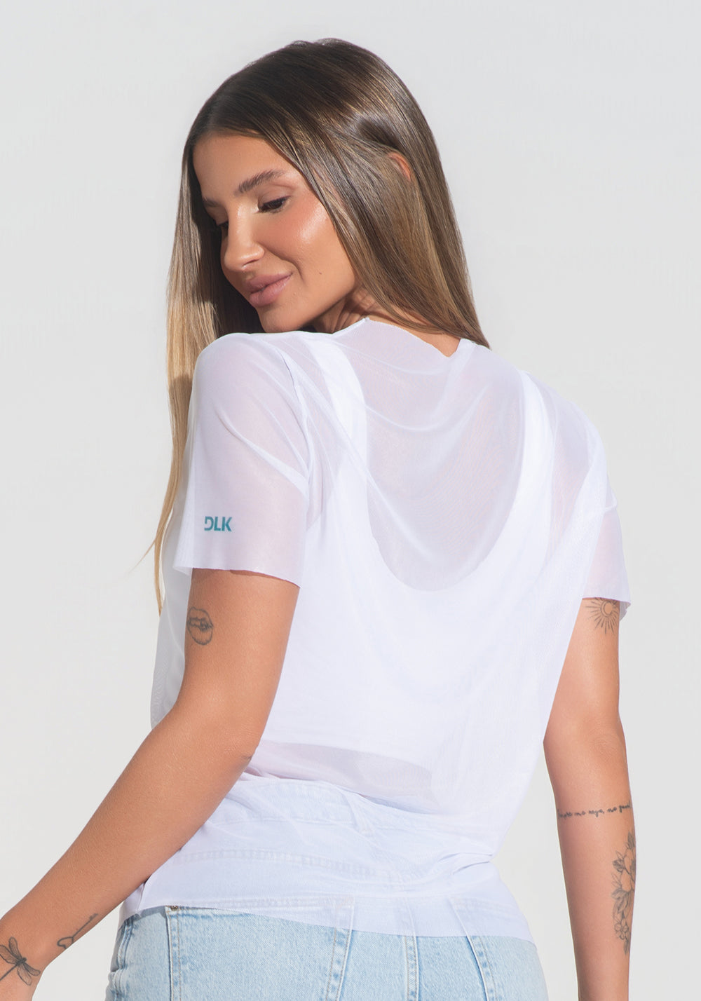 Blusa Feminina Tule Pátria Amada Dlk Branco