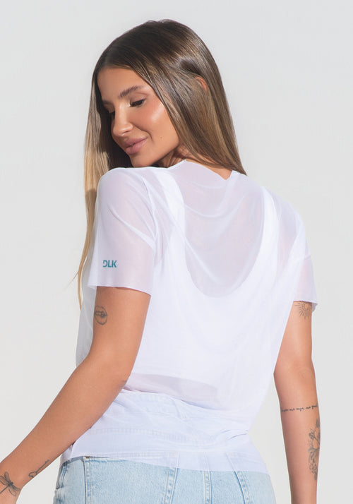 Blusa Feminina Tule Pátria Amada Dlk Branco