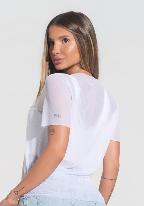 Blusa Feminina Tule Nação Brasileira Dlk Branco