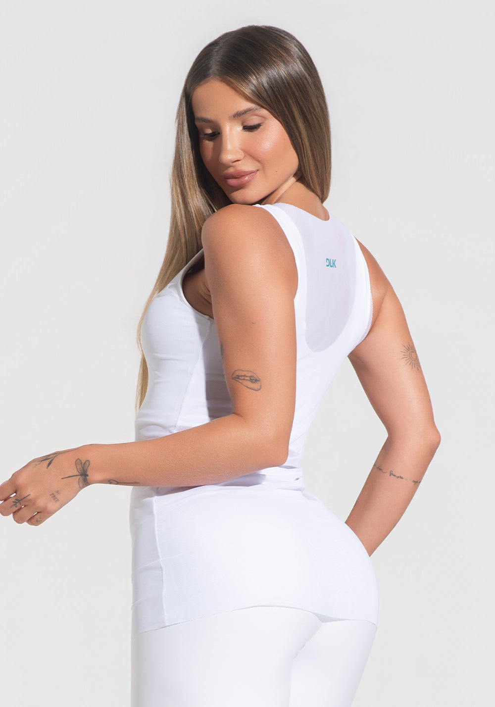 Camiseta Nadador Feminina Tule Nação Brasileira Dlk Branco