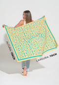 Canga Saída De Praia Estampada Brasil Verde E Amarelo Dlk