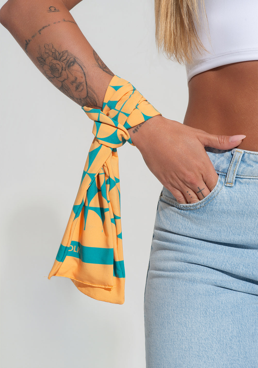 Kit Lenços Estampados Brasil Verde E Amarelo Dlk