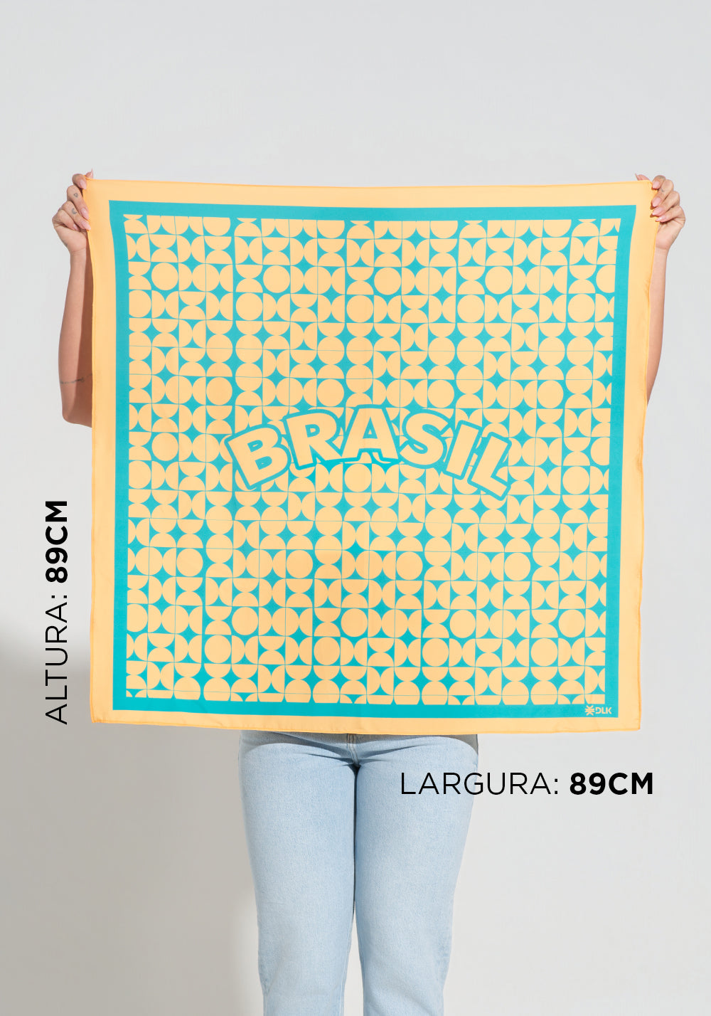 Kit Lenços Estampados Brasil Verde E Amarelo Dlk