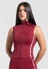 Colete Fitness Feminino com Elástico Athletic Dlk Vermelho Cereja