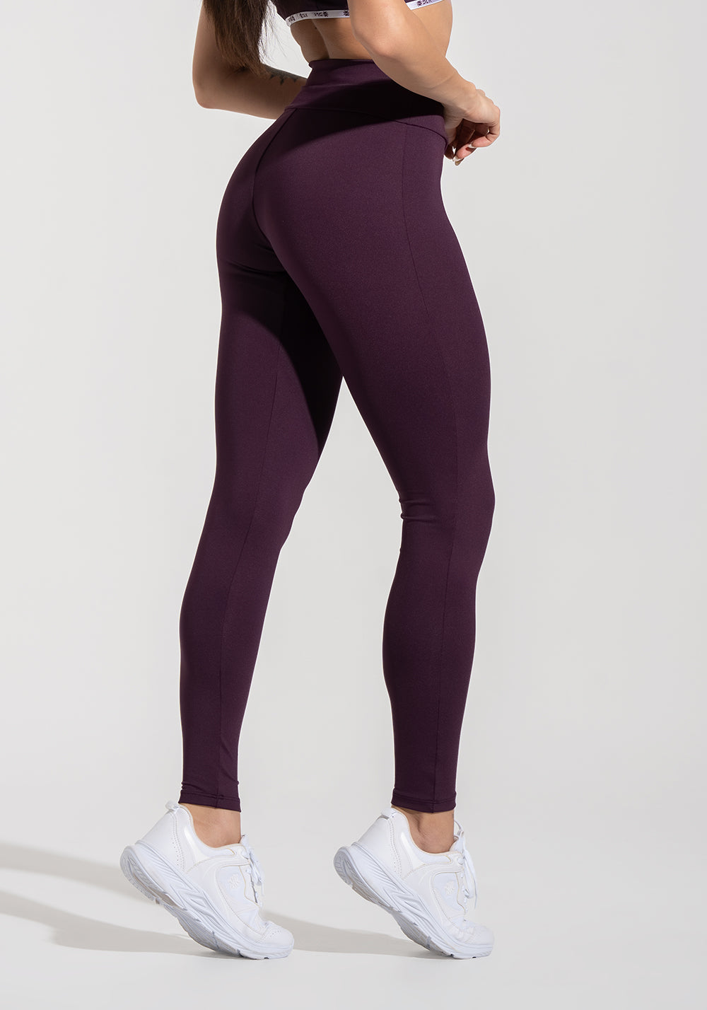 Legging Fitness Feminina com Cós Transpassado e Elástico Athletic Dlk Roxo