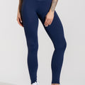 Legging Fitness Feminina com Cós Transpassado e Elástico Athletic Dlk Azul Marinho