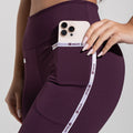 Legging Fitness Feminina com Bolsos e Elástico Athletic Dlk Roxo