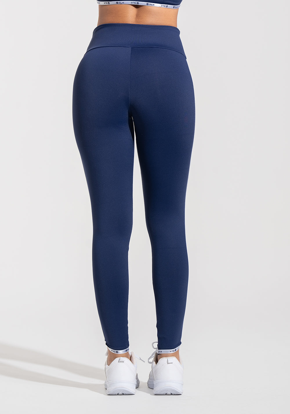 Legging Fitness Feminina com Bolsos e Elástico Athletic Dlk Azul Marinho