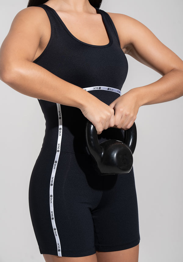 Macaquinho Fitness Feminino com Elástico Athletic Dlk Preto