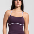 Camiseta Fitness com Alças Cruzadas de Elástico Athletic Dlk Roxo
