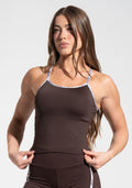 Camiseta Fitness com Alças de Elástico Athletic Dlk Marrom