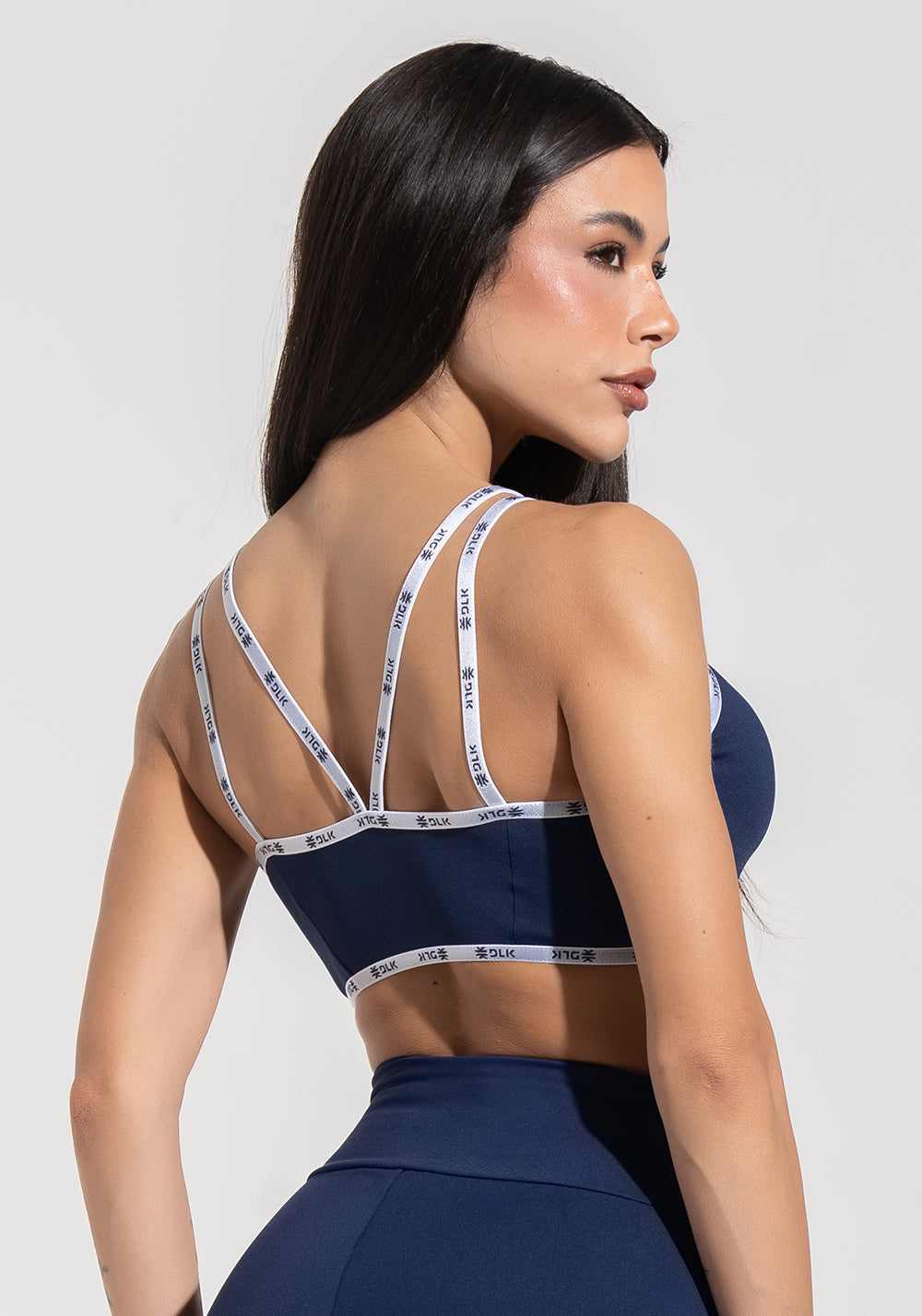 Top Fitness Feminino com Alças Duplas de Elástico Athletic Dlk Azul Marinho