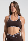 Top Fitness Feminino Nadador com Elástico Athletic Dlk Marrom