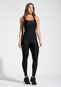 Macacão Fitness Feminino com Bolsos Lume Dlk Preto