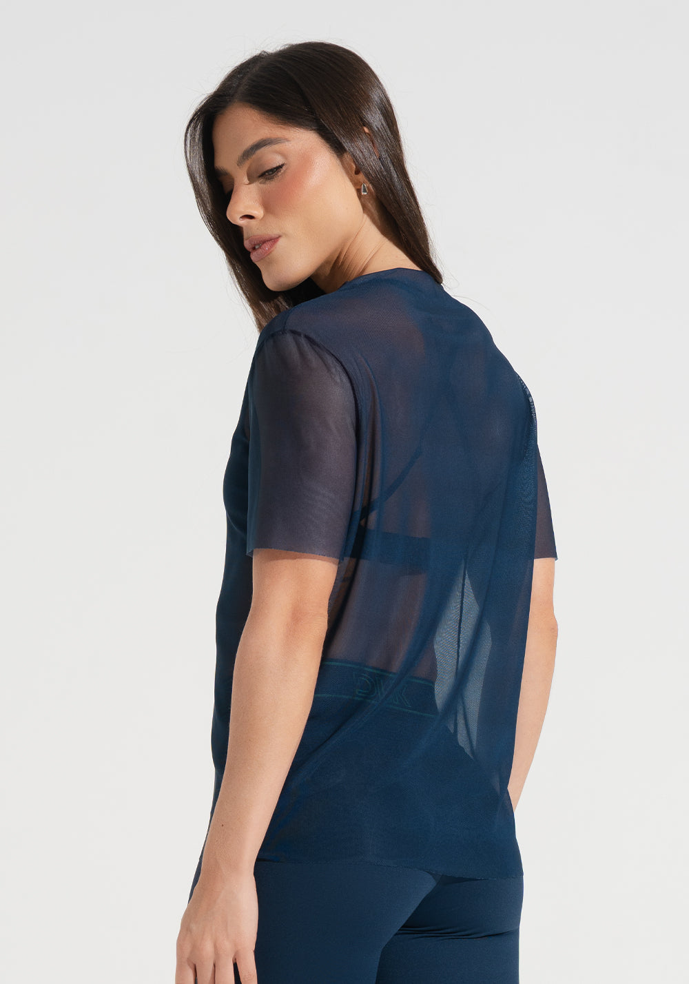Blusa Fitness Feminina de Tule Estampada Encontre Seu Equilíbrio Activity Dlk