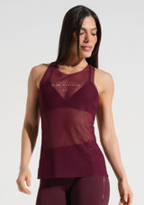 Camiseta Fitness Nadador Alongada de Tule Estampada Força e Leveza Activity Dlk
