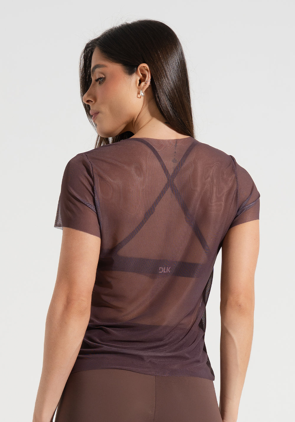 Blusa Baby Look Feminina de Tule Estampada Autêntica Soul Dlk