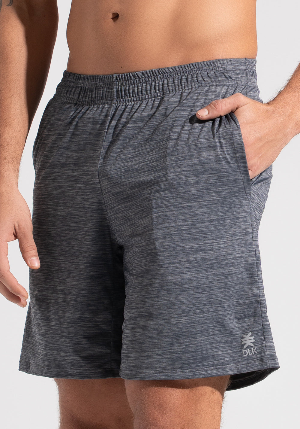 Bermuda Fitness Masculina Mescla Dlk Cinza