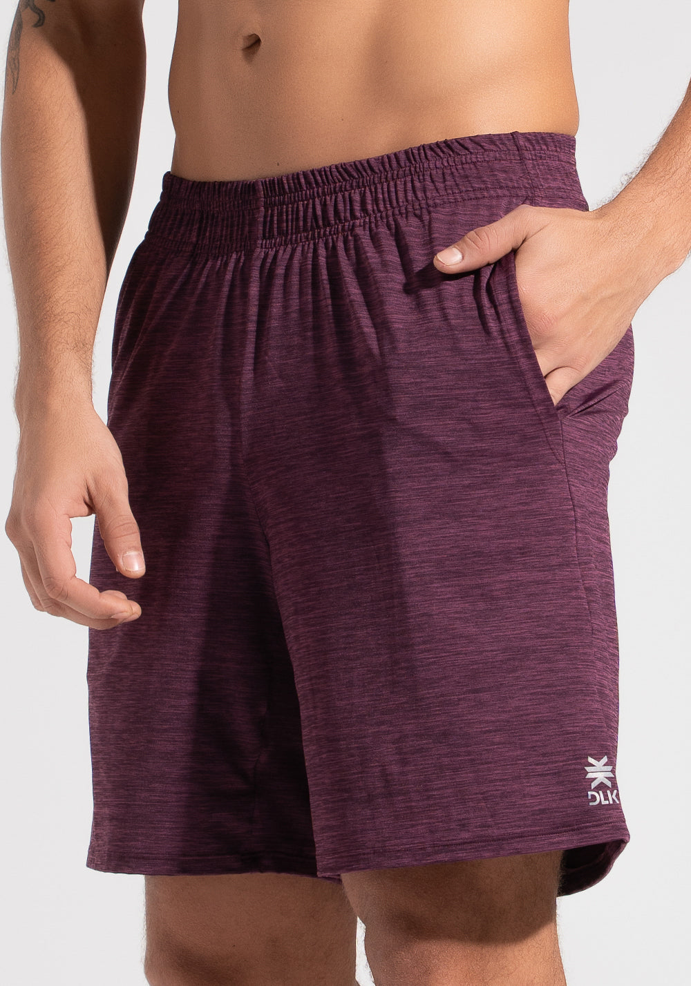 Bermuda Fitness Masculina Mescla Dlk Vinho