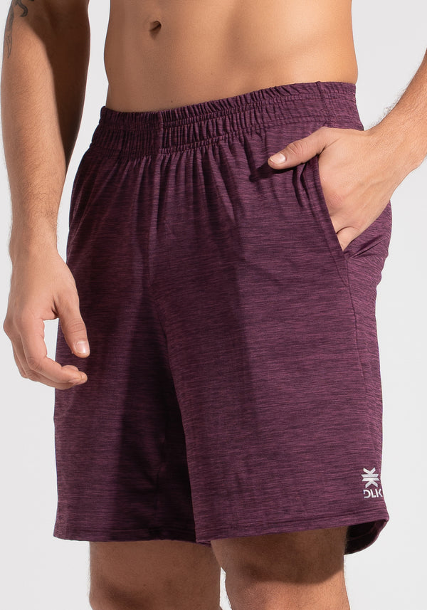 Bermuda Fitness Masculina Mescla Dlk Vinho