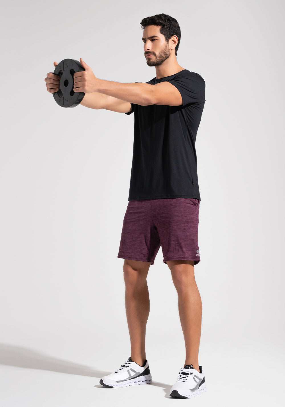 Bermuda Fitness Masculina Mescla Dlk Vinho