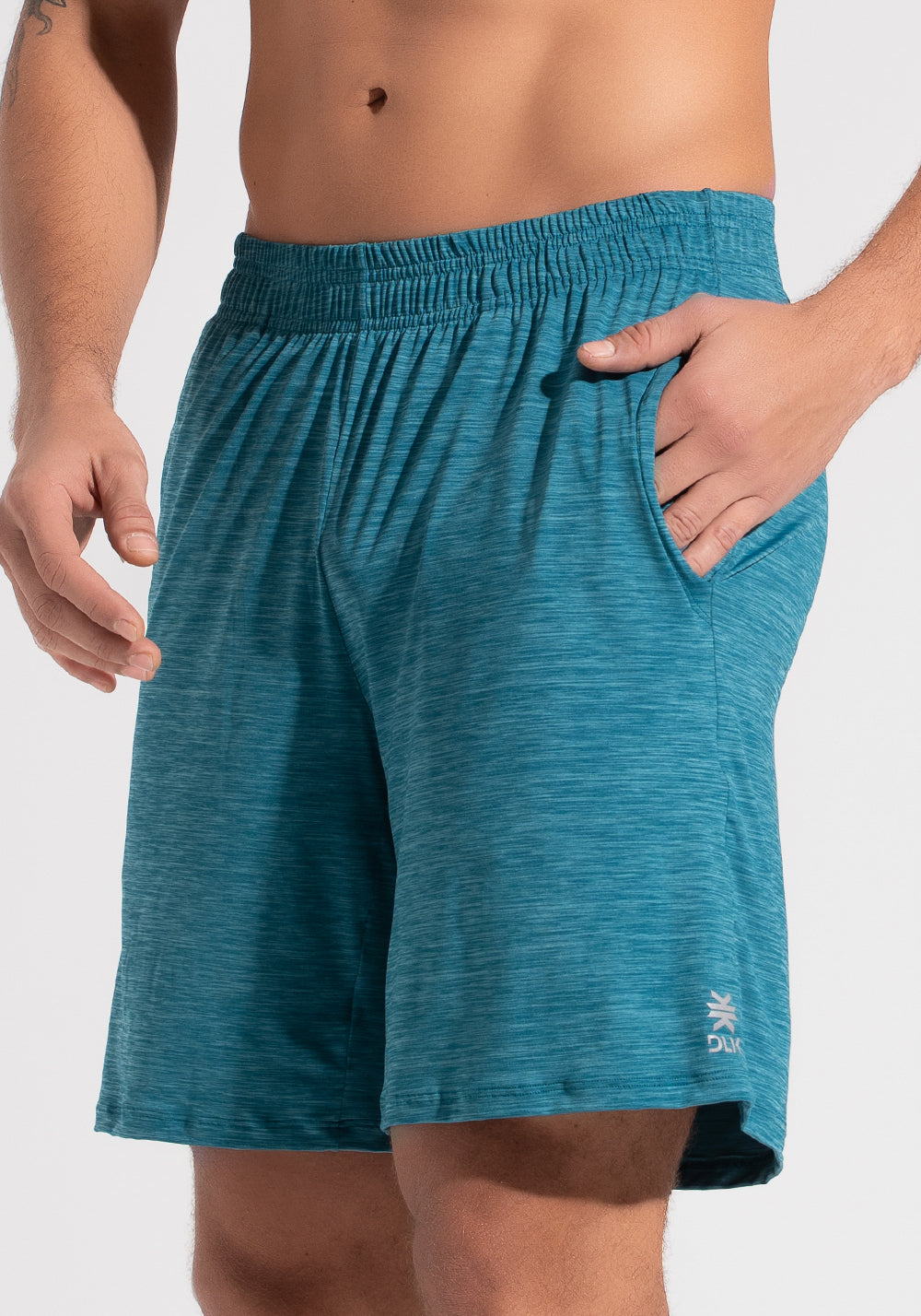 Bermuda Fitness Masculina Mescla Dlk Petróleo