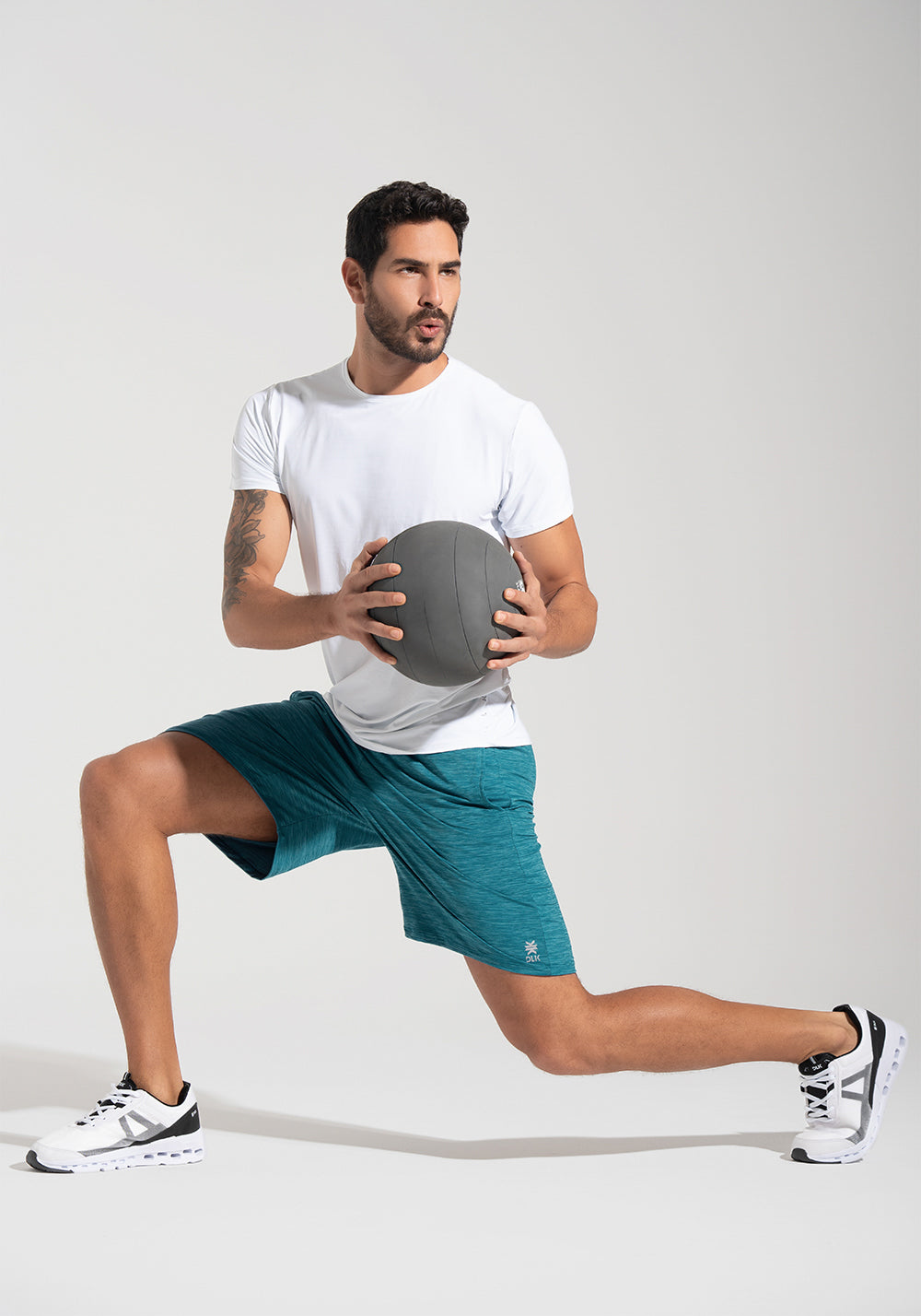 Bermuda Fitness Masculina Mescla Dlk Petróleo