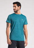 Camiseta Fitness Masculina Mescla Dlk Petróleo