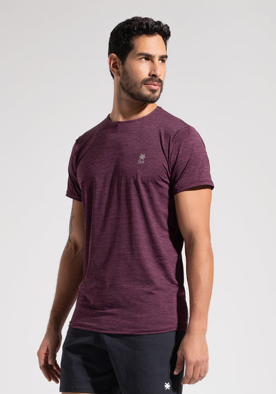 Camiseta Fitness Masculina Mescla Dlk Vinho