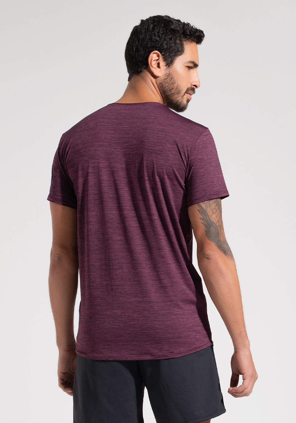 Camiseta Fitness Masculina Mescla Dlk Vinho