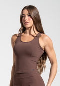 Top Alongado Fitness Feminino Soul Dlk Marrom