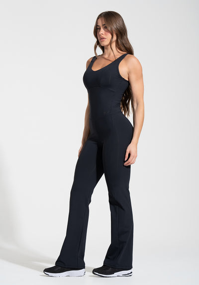 Macacão Flare Fitness Feminino Soul Dlk Preto