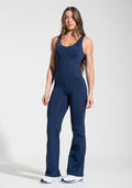 Macacão Flare Fitness Feminino Soul Dlk Azul Marinho