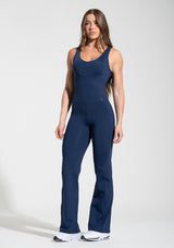 Macacão Flare Fitness Feminino Soul Dlk Azul Marinho