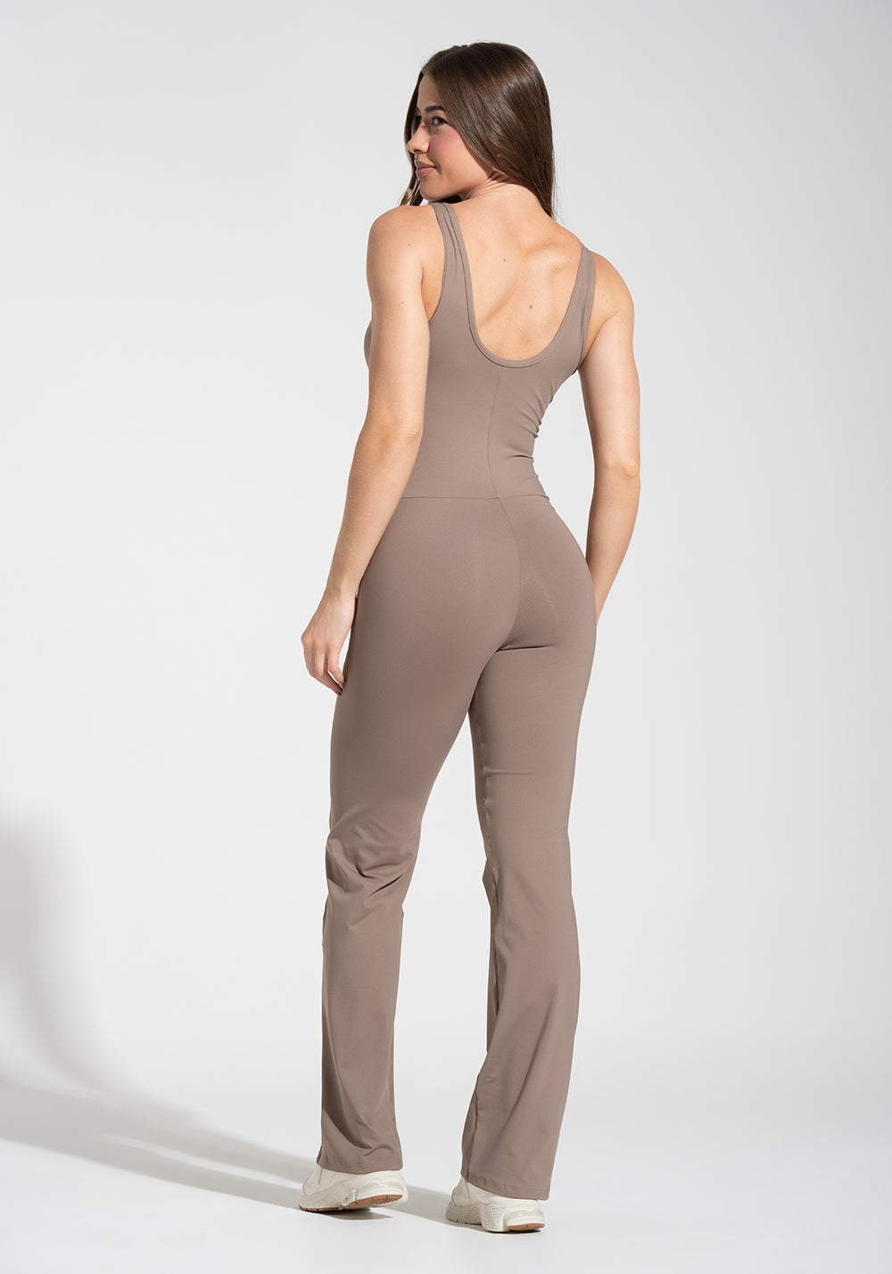 Macacão Flare Fitness Feminino Soul Dlk Cáqui