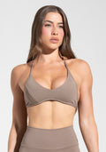 Top Fitness Feminino Frente Única Soul Dlk Cáqui