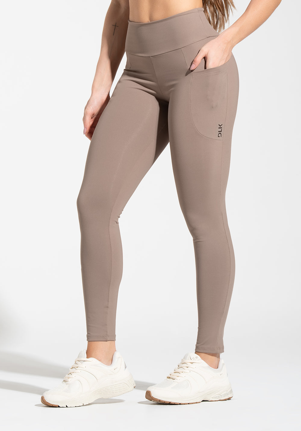 Legging Fitness Feminina com Bolsos Soul Dlk Cáqui