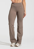 Calça Flare Fitness com Detalhe Canelado Motion Lines Dlk Cáqui