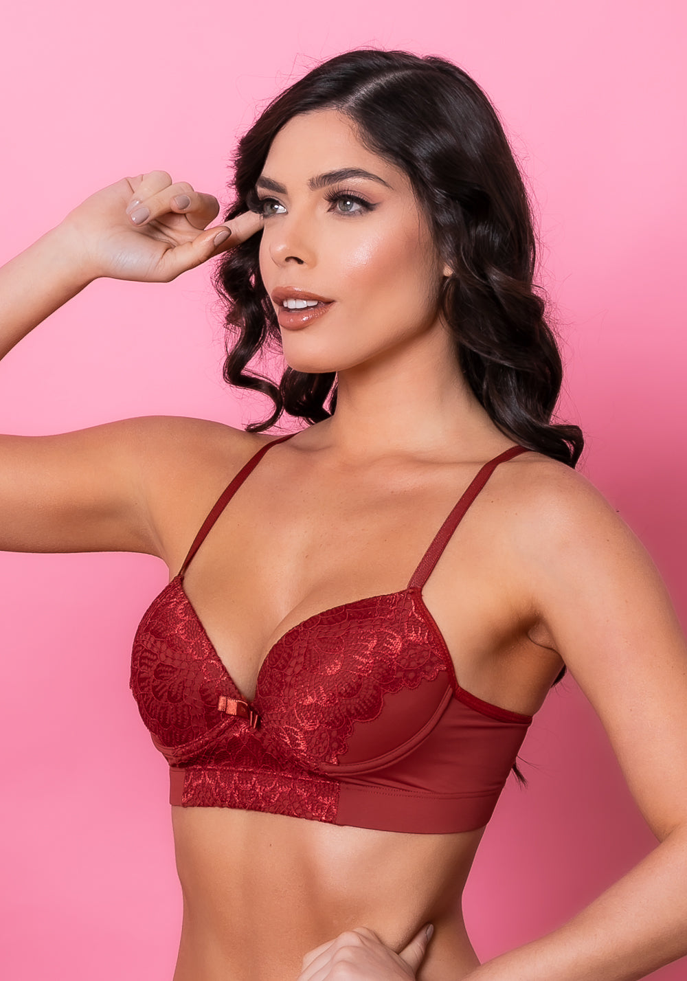 Sutiã Meia Taça Com Bojo Intimate Em Microfibra Telha Dlk
