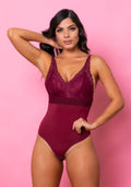Body Sem Bojo Intimate Com Elástico E Renda Vinho Dlk