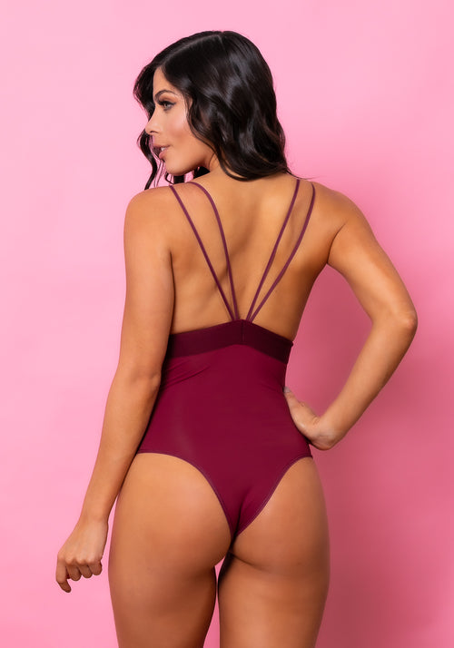 Body Sem Bojo Intimate Com Elástico E Renda Vinho Dlk
