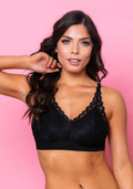 Sutiã Modelo Triângulo Sem Bojo Intimate Com Renda Preto Dlk