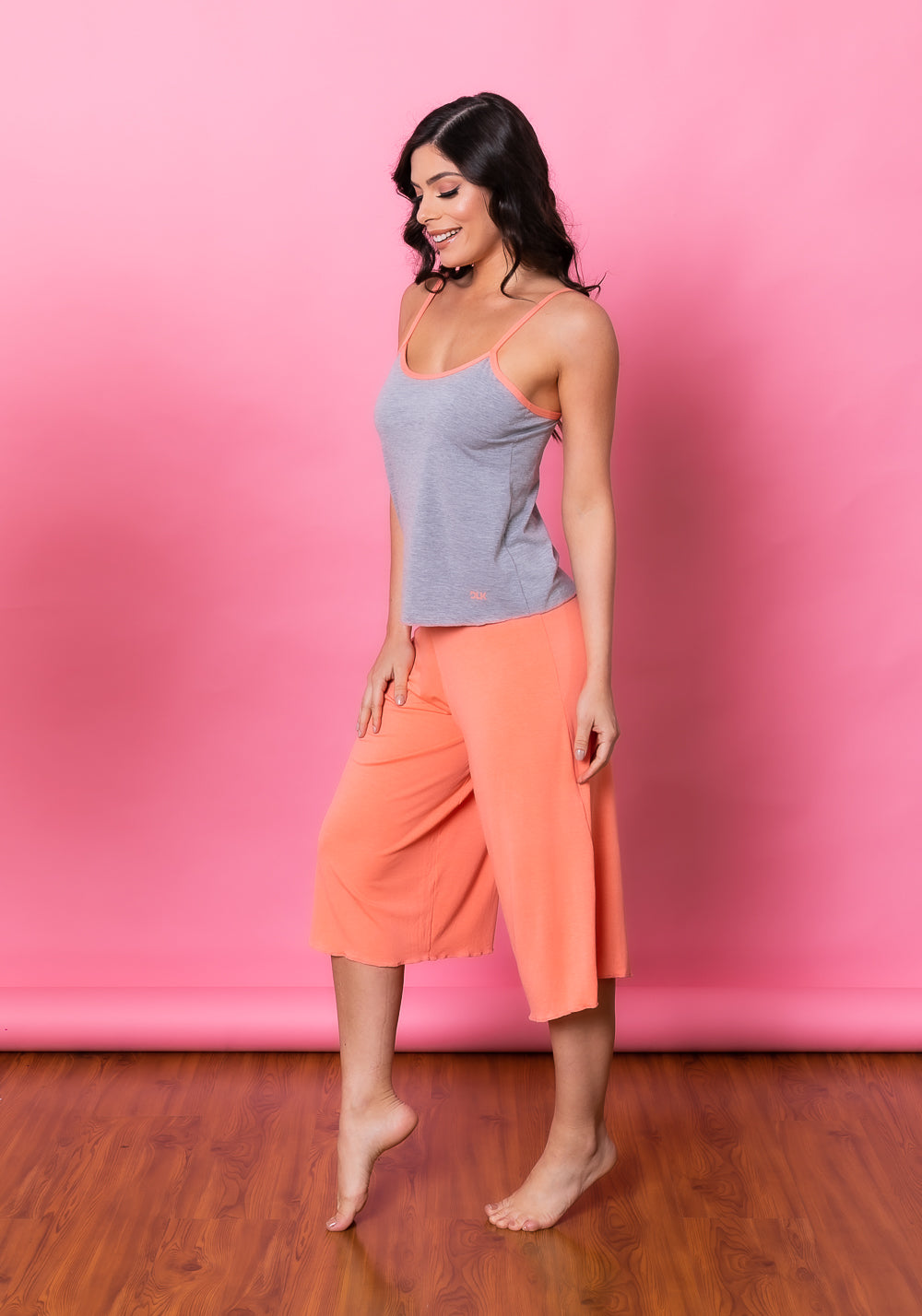 Short Doll Pantacourt Intimate Em Viscose Coral Dlk